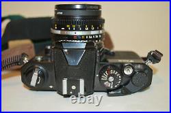Vintage Nikon FM2 with 52mm lens UV filter and camera bag