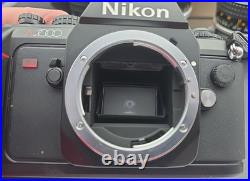 Vintage Nikon N2000 Film Camera with 5 Lens 55mm, 135mm, 300mm 80-200mm Nikkor