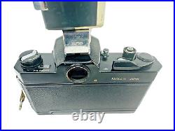 Vintage Nikon Nikkormat FT2 35mm Camera w 50mm Nikon 114 Lense w Rainbow Flash