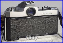 Vintage Nikon Nikkormat FT2 35mm SLR Film Camera with205mm Auto Zoom Lens TESTED