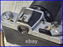 Vintage Nikon Nikkormat FT2 35mm SLR Film Camera with205mm Auto Zoom Lens TESTED