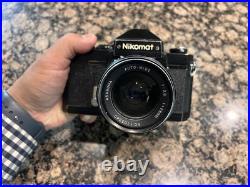 Vintage Nikon Nikomat Film Camera with Asanuma Auto Wide 28mm Lens- Manual SLR