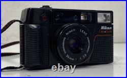 Vintage Nikon One-Touch 35mm Point & Shoot Film Camera 35mm f/2.8 Lens Powers On