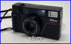 Vintage Nikon One-Touch 35mm Point & Shoot Film Camera 35mm f/2.8 Lens Powers On