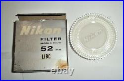 Vintage Nikon lot Nikkor 55mm 1 35 camera lense 52mm lense filter hard case