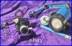 Vintage Nikonos II Underwater 35mm Camera Lens Macro View Finder Oceanic strobe Vintage Nikonos II Underwater 35mm Camera Lens Macro View Finder Oceanic strobe