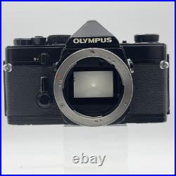 Vintage Olympus Black OM-1 SLR 35mm Film Camera 50mm 1.8 F. Zuiko Auto-S Lens
