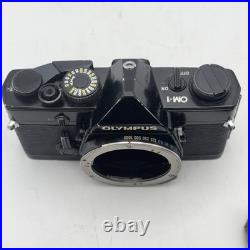 Vintage Olympus Black OM-1 SLR 35mm Film Camera 50mm 1.8 F. Zuiko Auto-S Lens