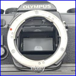 Vintage Olympus Black OM-1 SLR 35mm Film Camera 50mm 1.8 F. Zuiko Auto-S Lens