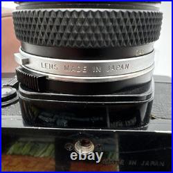 Vintage Olympus Black OM-1 SLR 35mm Film Camera 50mm 1.8 F. Zuiko Auto-S Lens