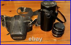 Vintage Olympus Camera With Lenses Working Condition