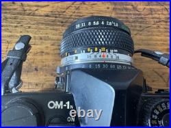 Vintage Olympus OM-1 35mm Film Camera, Carrying Strap, Case, Zuiko 50mm Lens
