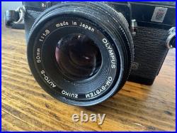 Vintage Olympus OM-1 35mm Film Camera, Carrying Strap, Case, Zuiko 50mm Lens