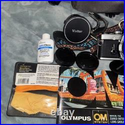 Vintage Olympus OM-1 35mm Film Camera with 50mm f/1.8 Lens, Extras, Bundle