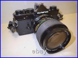 Vintage Olympus OM-1 35mm SLR Film Camera With Vivitar 28-70mm 3.5-4.8 Zoom Lens