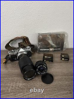 Vintage Olympus OM-1 Camera With 80-205mm & 28mm Lens