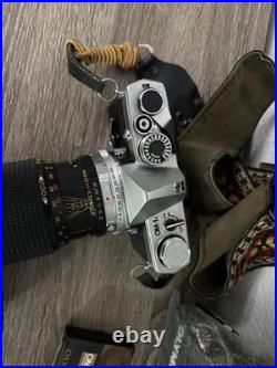 Vintage Olympus OM-1 Camera With 80-205mm & 28mm Lens