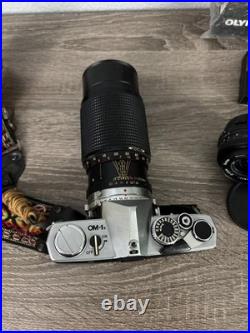 Vintage Olympus OM-1 Camera With 80-205mm & 28mm Lens