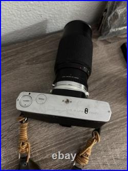 Vintage Olympus OM-1 Camera With 80-205mm & 28mm Lens