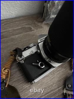 Vintage Olympus OM-1 Camera With 80-205mm & 28mm Lens