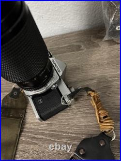 Vintage Olympus OM-1 Camera With 80-205mm & 28mm Lens