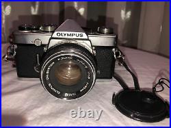Vintage Olympus OM 1 MD, 35mm SLR camera with Auto-S 1.8/50mm Zuiko lens