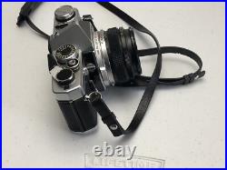 Vintage Olympus OM-1 film camera with 50mm lens
