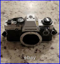 Vintage Olympus OM-10 35mm Film Camera with Zuiko 50 mm Lens and Film See Pics