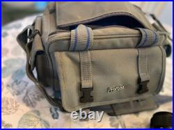 Vintage Olympus OM-10 SLR Camera With flash, 3 Lens, 2 Cases, lens hood & manual