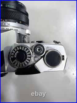 Vintage Olympus OM-1N 35mm Film Camera Vivitar 28mm F2.8 Lens Shoe. Leather Case