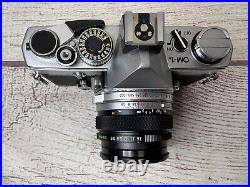 Vintage Olympus OM-1n 35mm Film Camera with Vivitar 28 mm, 75-150 mm, Metal Case