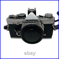 Vintage Olympus OM-2 Camera Bundle Lenses Manuals Flash Carrying Case 35mm Retro