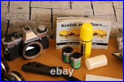 Vintage Olympus OM-G 35mm SLR Film Camera 50mm f/1.8 75-150mm f/4 Lens  Tested
