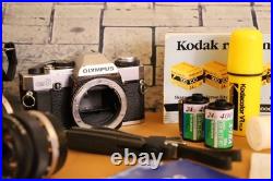 Vintage Olympus OM-G 35mm SLR Film Camera 50mm f/1.8 75-150mm f/4 Lens  Tested