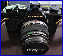 Vintage Olympus OM1 35mm Film Camera OM-1 Bundle Multiple Zuiko Lenses Leather