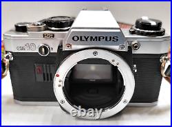 Vintage Olympus OM10 35mm Camera Package with4 lens & flash