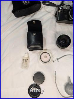 Vintage Olympus OM10 Black 50mm & 28mm Auto Focus Prime Lens Film Camera LOT