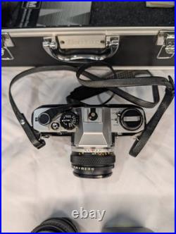 Vintage Olympus OM10 Black 50mm & 28mm Auto Focus Prime Lens Film Camera LOT