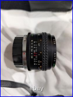 Vintage Olympus OM10 Black 50mm & 28mm Auto Focus Prime Lens Film Camera LOT