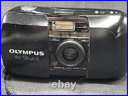 Vintage Olympus Stylus Infinity AF 35mm Camera Black f/3.5 Lens Point And Shoot