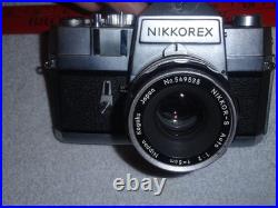Vintage Original Nikkorex F Slr Camera Body & Nipon Kogaku Japan Nikkor S Lense Vintage Original Nikkorex F Slr Camera Body & Nipon Kogaku Japan Nikkor S Lense