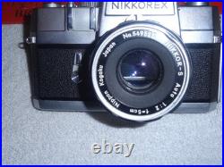 Vintage Original Nikkorex F Slr Camera Body & Nipon Kogaku Japan Nikkor S Lense