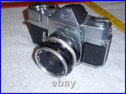 Vintage Original Nikkorex F Slr Camera Body & Nipon Kogaku Japan Nikkor S Lense Vintage Original Nikkorex F Slr Camera Body & Nipon Kogaku Japan Nikkor S Lense
