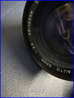 Vintage PENTAX K1000 K-1000 35mm FILM SLR Camera with 35-135mm Zoom Lens And 50mm