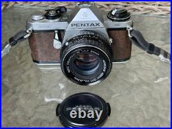 Vintage PENTAX ME SE Brown 35mm SLR FILM CAMERA + 50mm Lens JAPAN Working