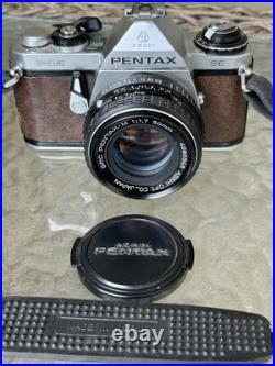 Vintage PENTAX ME SE Brown 35mm SLR FILM CAMERA + 50mm Lens JAPAN Working
