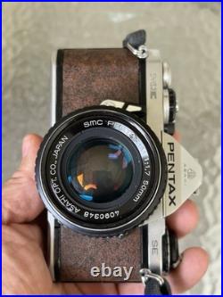Vintage PENTAX ME SE Brown 35mm SLR FILM CAMERA + 50mm Lens JAPAN Working