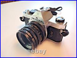 Vintage PENTAX MX 35mm camera, with Flash, Kaligar Lens, Gemini Zoom, Case, Extras