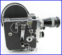 Vintage Paillard Bolex 16mm Movie Camera Switar Yvar Lens 15mm, 25mm, 75mm Case