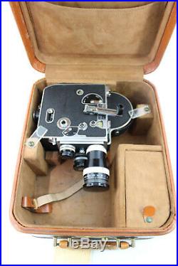 Vintage Paillard Bolex 16mm Movie Camera Switar Yvar Lens 15mm, 25mm, 75mm Case